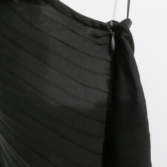 Banana Republic Womens Sz S Black Pleated One Shoulder Mini Dress Flowy - Picture 5 of 7